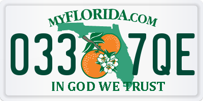 FL license plate 0337QE