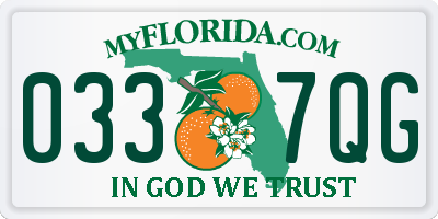 FL license plate 0337QG