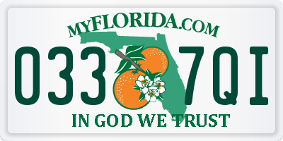 FL license plate 0337QI