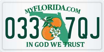 FL license plate 0337QJ