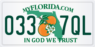 FL license plate 0337QL