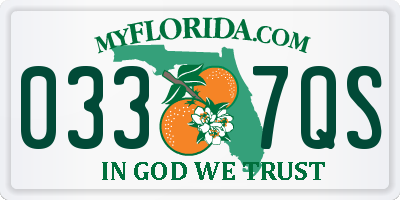 FL license plate 0337QS