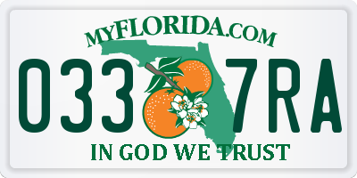 FL license plate 0337RA