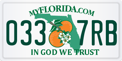 FL license plate 0337RB