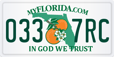 FL license plate 0337RC