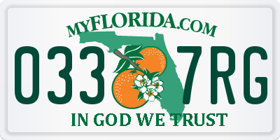 FL license plate 0337RG