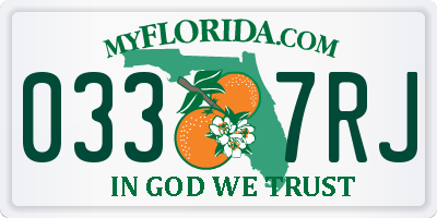 FL license plate 0337RJ