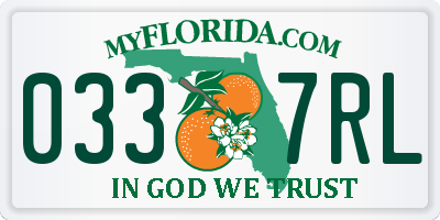 FL license plate 0337RL