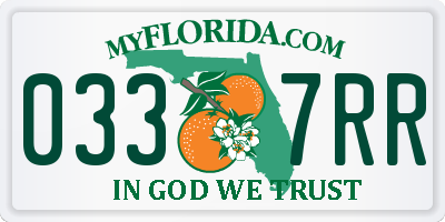 FL license plate 0337RR
