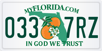 FL license plate 0337RZ