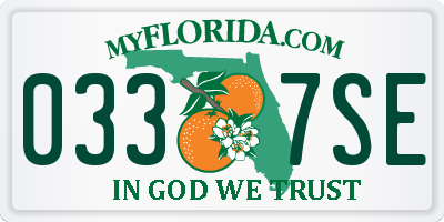 FL license plate 0337SE