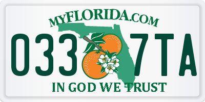 FL license plate 0337TA