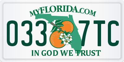 FL license plate 0337TC