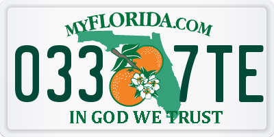 FL license plate 0337TE