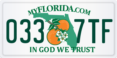 FL license plate 0337TF