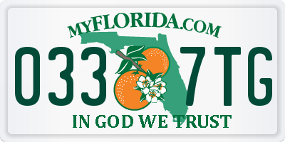 FL license plate 0337TG