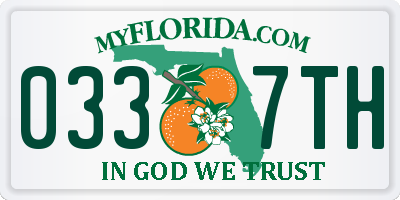 FL license plate 0337TH