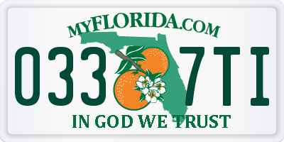 FL license plate 0337TI