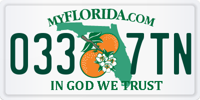 FL license plate 0337TN