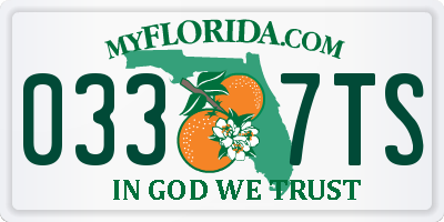 FL license plate 0337TS