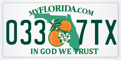 FL license plate 0337TX