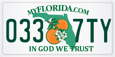 FL license plate 0337TY