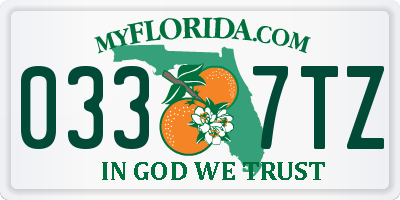 FL license plate 0337TZ