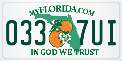 FL license plate 0337UI