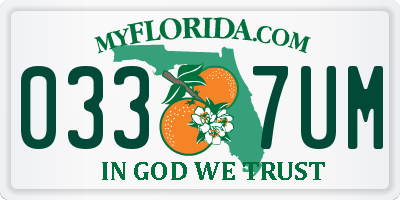 FL license plate 0337UM