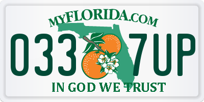 FL license plate 0337UP
