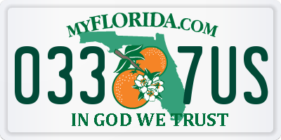 FL license plate 0337US