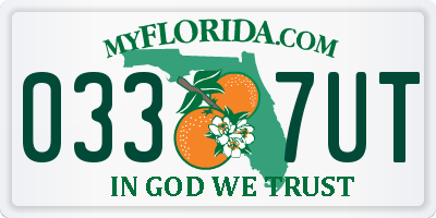 FL license plate 0337UT