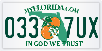 FL license plate 0337UX