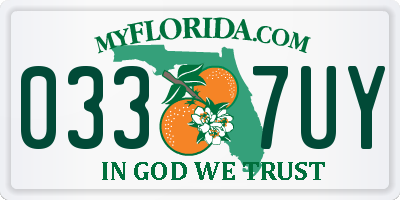 FL license plate 0337UY