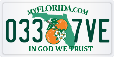 FL license plate 0337VE