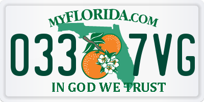 FL license plate 0337VG