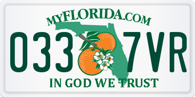 FL license plate 0337VR