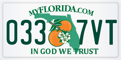 FL license plate 0337VT