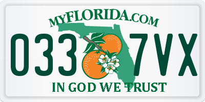 FL license plate 0337VX