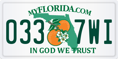 FL license plate 0337WI