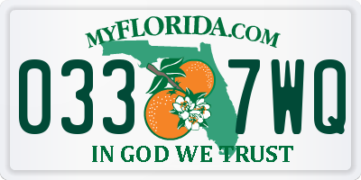 FL license plate 0337WQ
