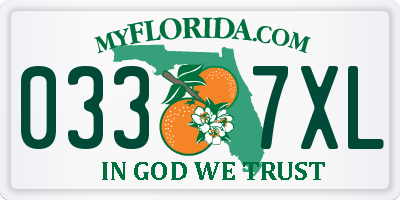 FL license plate 0337XL