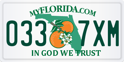 FL license plate 0337XM