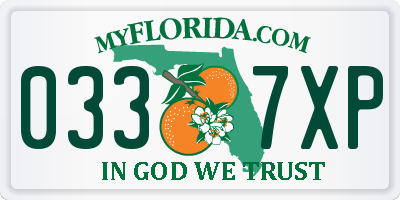 FL license plate 0337XP