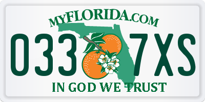 FL license plate 0337XS