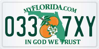FL license plate 0337XY