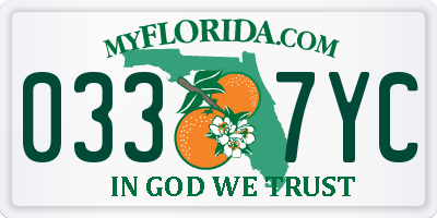 FL license plate 0337YC