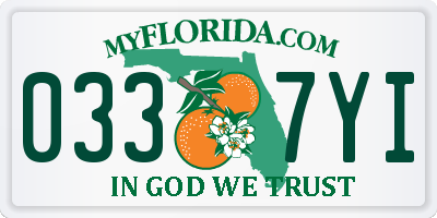 FL license plate 0337YI