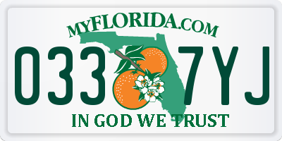 FL license plate 0337YJ