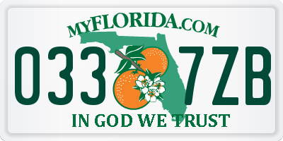FL license plate 0337ZB